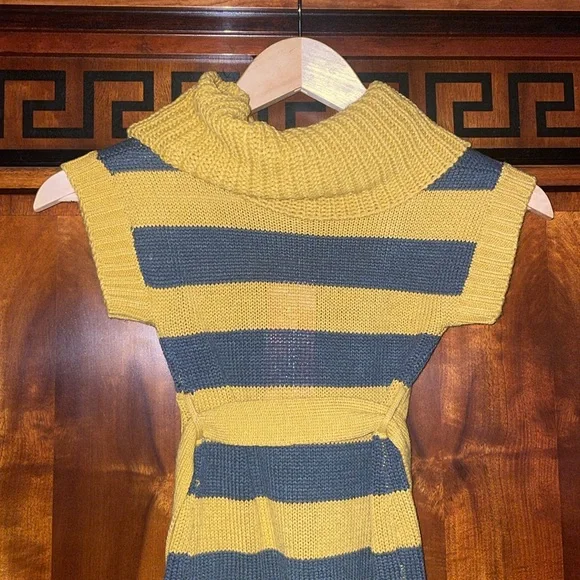 Cherrystix Girls Mustard Gray Stripe Knit Sweater Size S 4 NWT Fall Winter - Picture 9 of 11